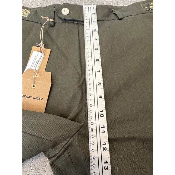 NWT Nicholas Daley Green Khaki Mix Double-Pocket Patchwork Straight Leg Pants - Picture 12 of 16